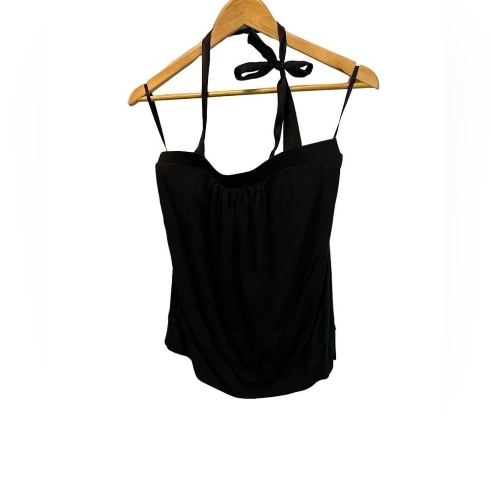JACOB Halter Loose Fit Built in Bra Bubble Stretch Top M